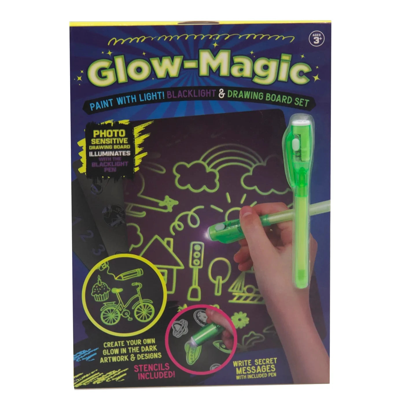 3+ Years Toy Doodle Tablet with Light Drawing Board Set, 11X8X 0.17 In, 0.53 Lbs